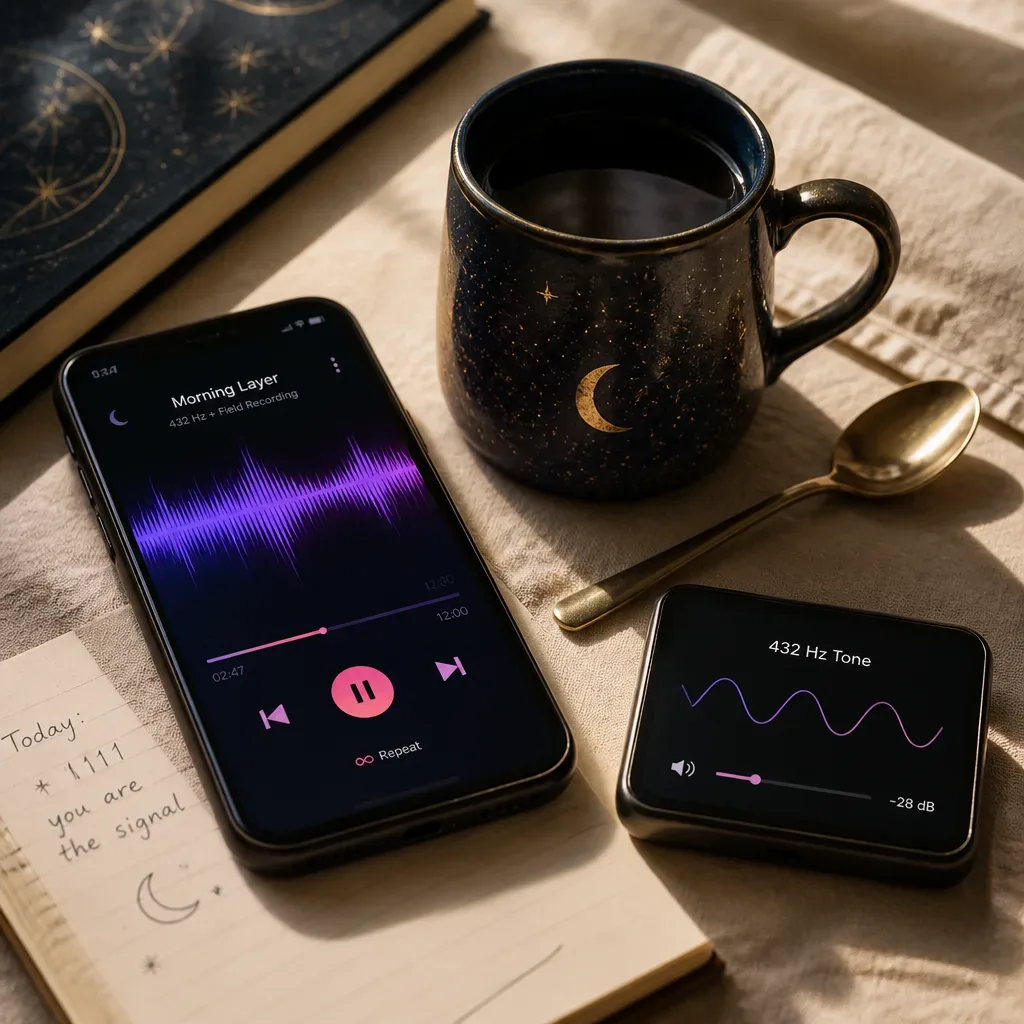Dream-Self audio layered with quiet 432 Hz tone