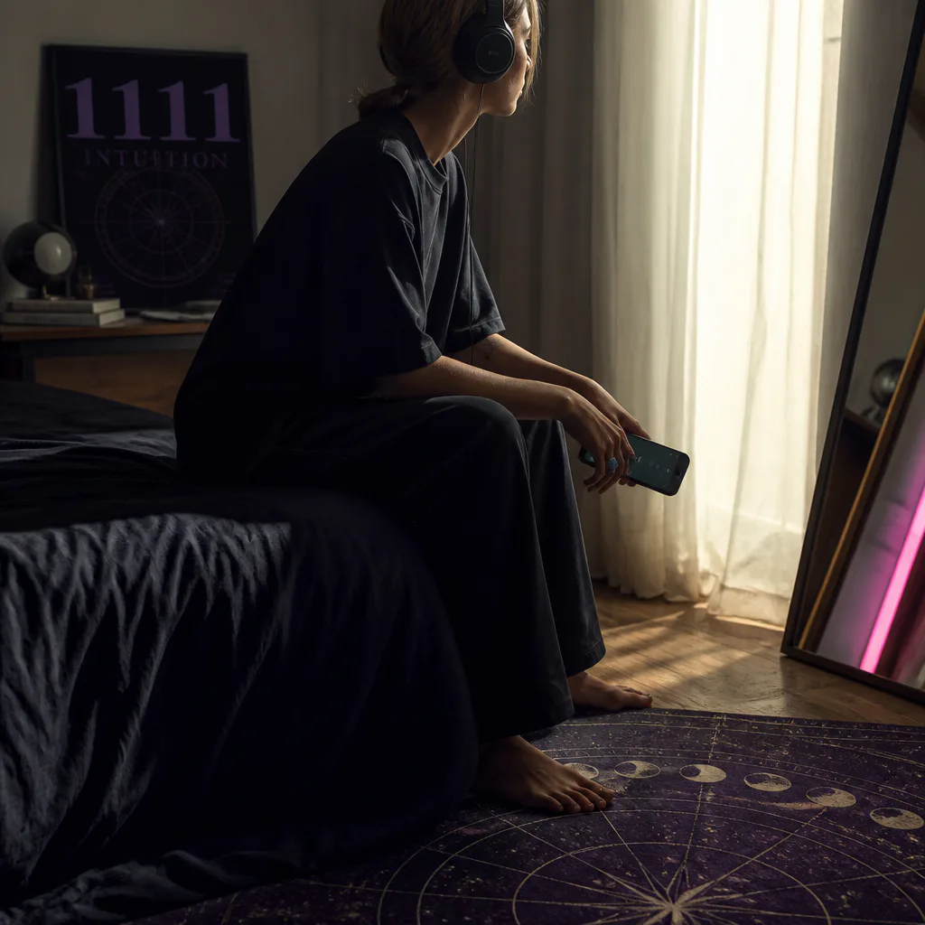 Person listening to Dream-Self Audio at dawn