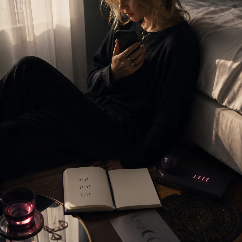 Person listening to short audio beside an open notebook
