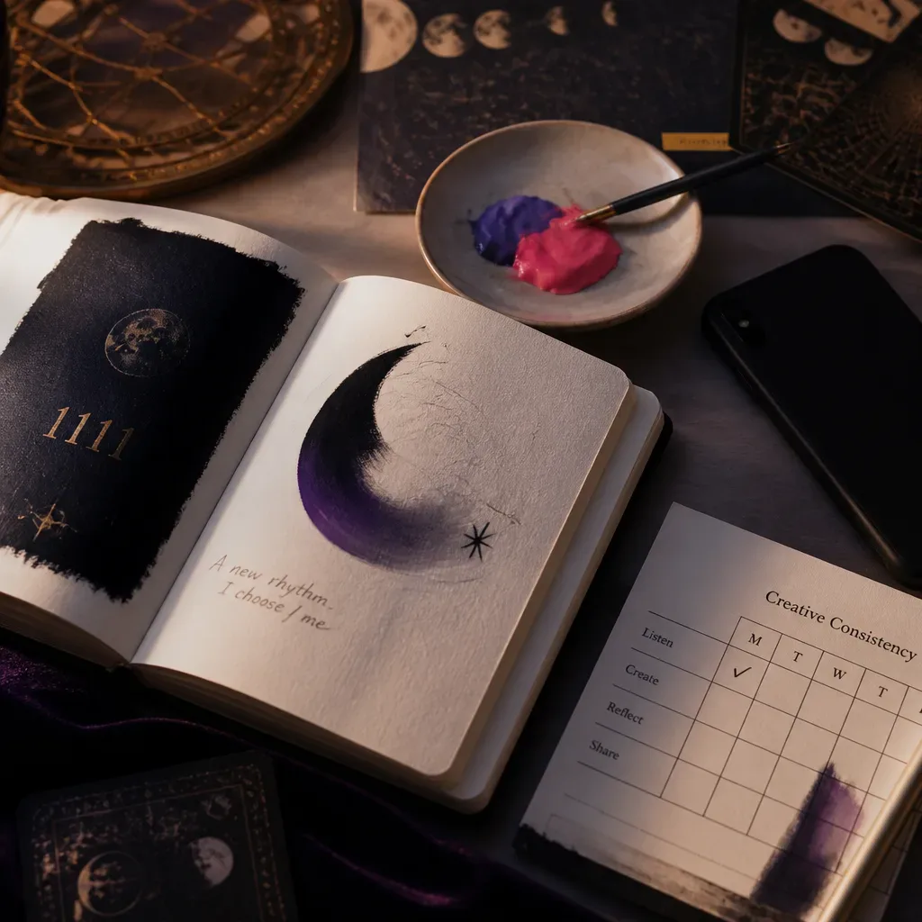 Creative table with first action tracker