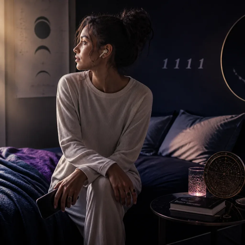 Person listening before opening a banking app