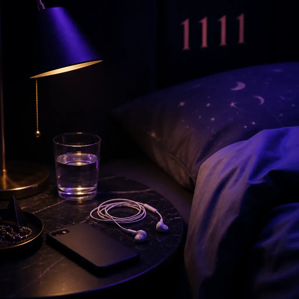 Bedside phone ready for nightly audio