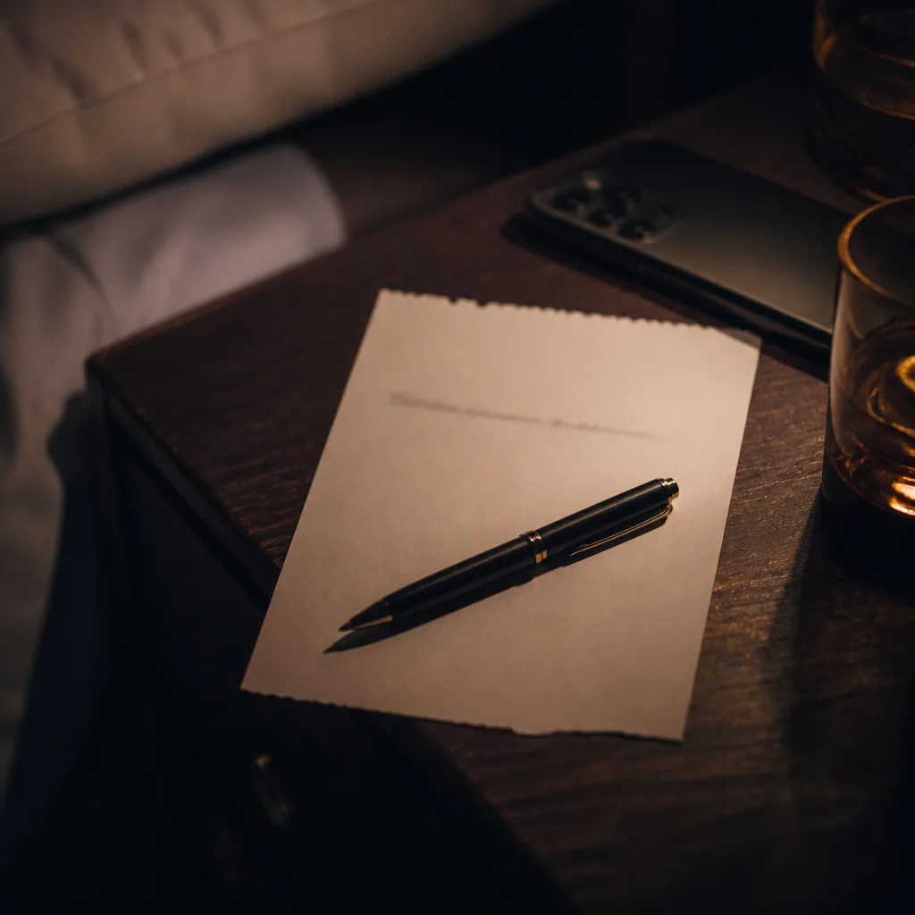 Bedside note holding tomorrow's worry