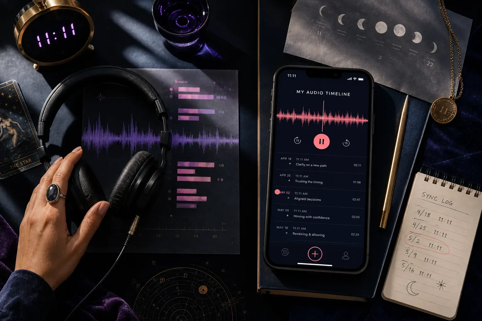 Listener comparing hidden audio and dream self narration