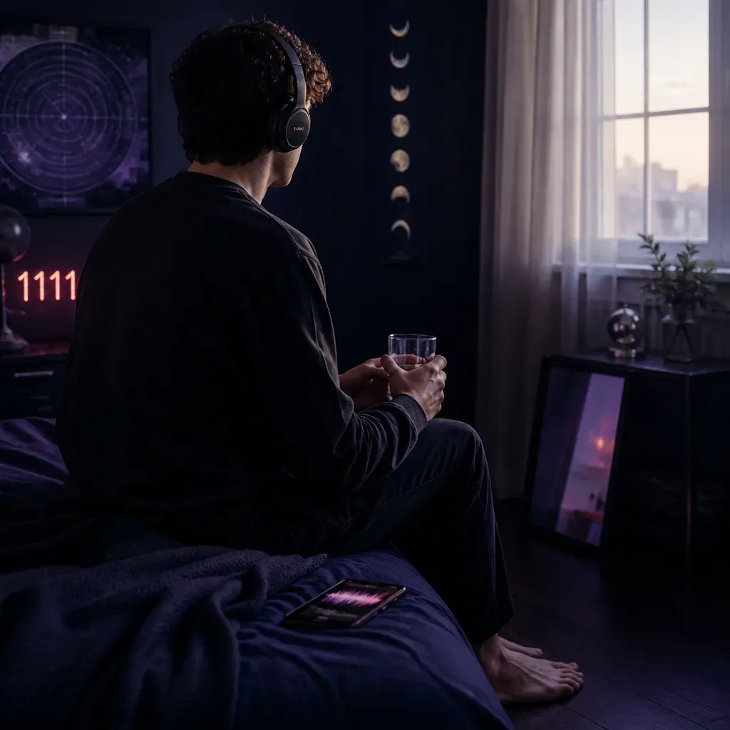 Person listening to Dream-Self audio after ritual